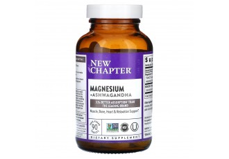 [BUNDLE OF 2] New Chapter Magnesium + Ashwagandha, 90 vege tabs